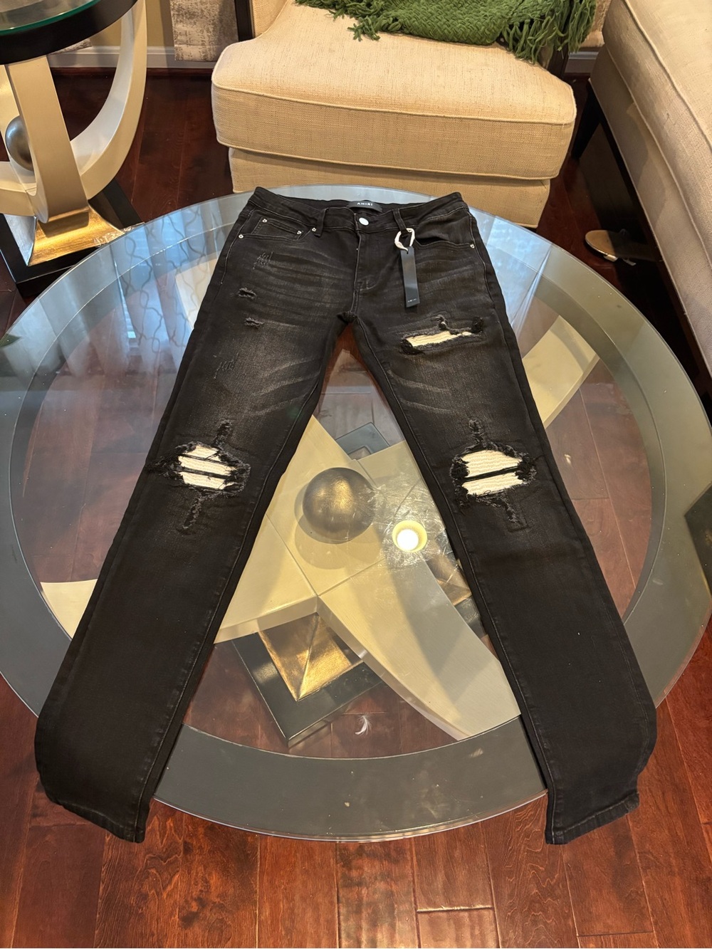 Washed Black Amiri Jeans